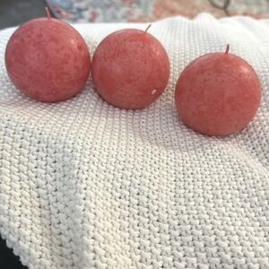 Set of 3 sphere candles